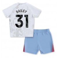 Camisa de Futebol Aston Villa Leon Bailey #31 Equipamento Secundário Infantil 2023-24 Manga Curta (+ Calças curtas)